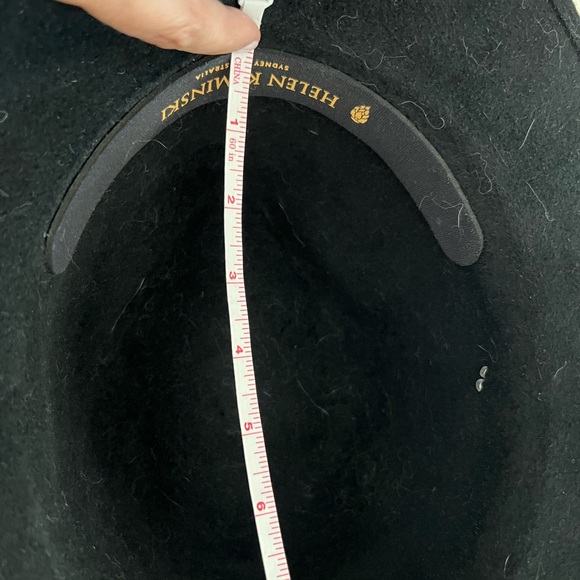 Helen Kaminski black wool wide brim fedora hat - Picture 12 of 12